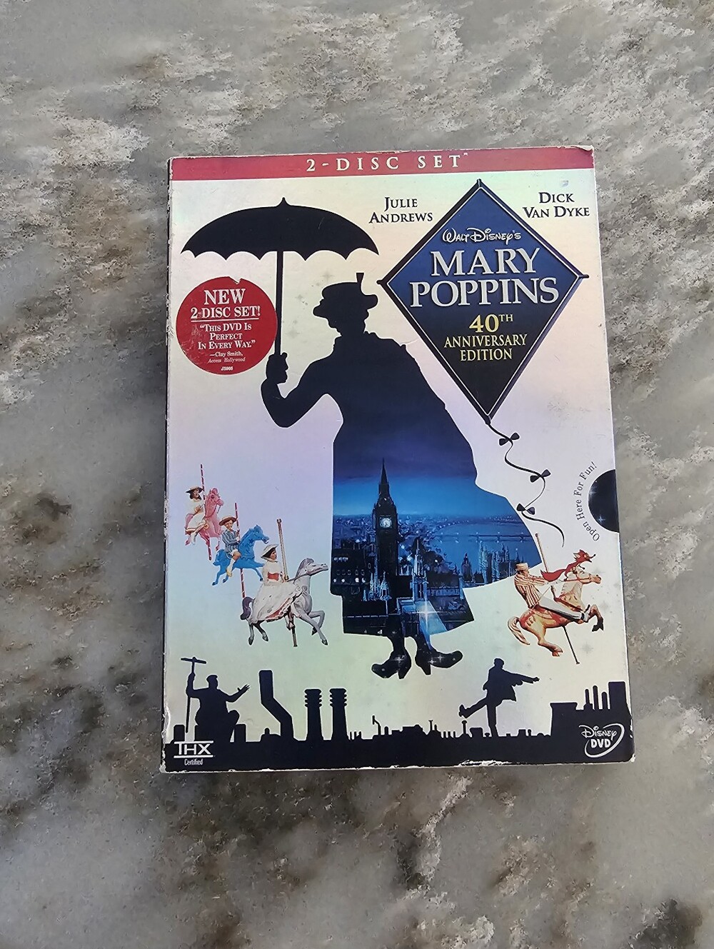 Mary Poppins DVD 2004 40th Anniversary Edition 2-Disc Set Disney Film w/ Slip